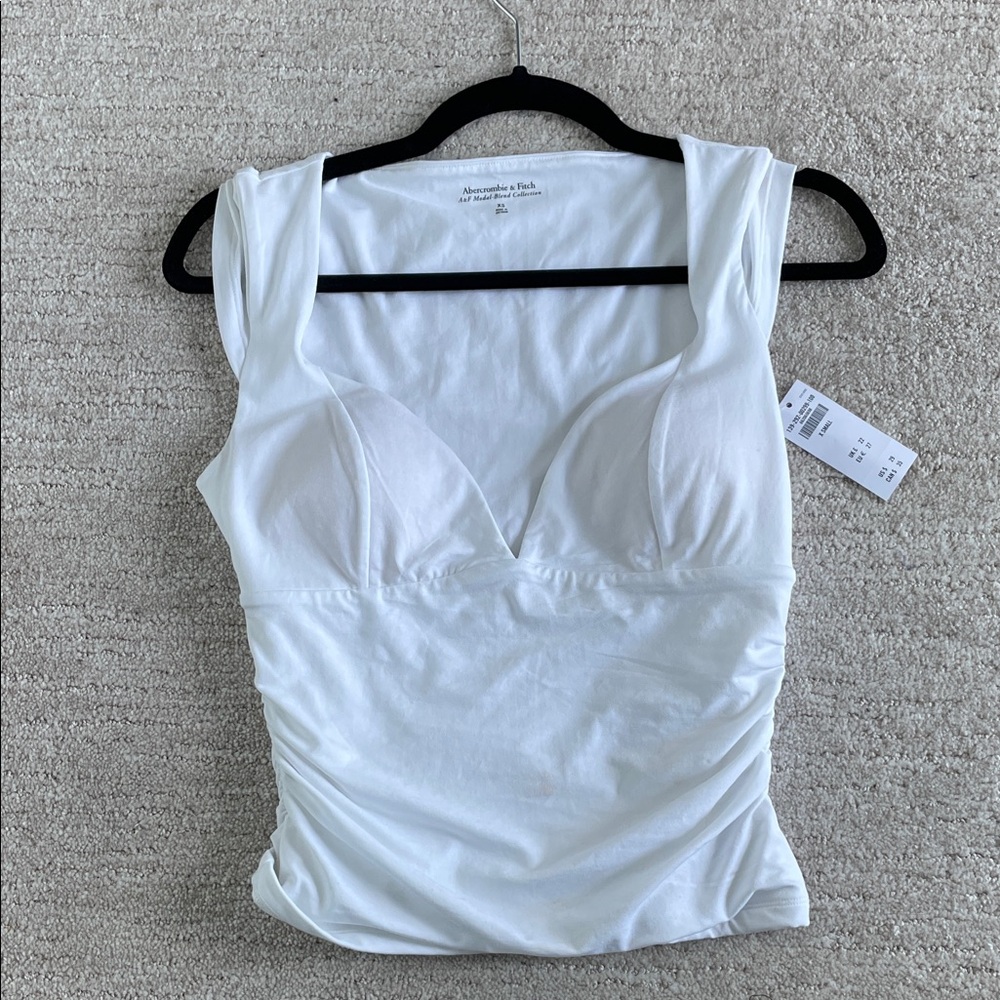 Abercrombie & Fitch White Fitted Top